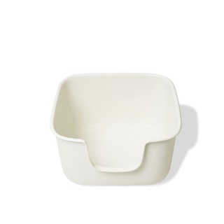 韓國SCOOPERS 超大方型貓砂盆套組 (奶油白/石質灰) - 貓咪舒適如廁首選, 1個, 奶油白