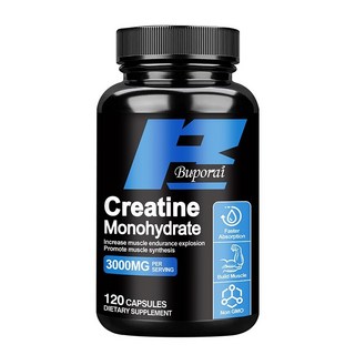 Buporai 肌酸一水合物 ，3000mg - 60/120粒膠囊 美國製造, 1個, 120粒