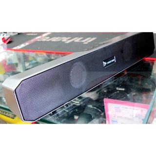 SWEET BIRD 劇院級藍牙音響 Sound Bar，無線連接，多種音源輸入，LED七彩燈光, 灰銀, SB-200