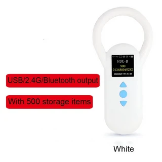 쿠쿠스토어 OLED 디스플레이가 있는 애완동물 마이크로칩 스캐너 B/블루투스 ID 리더 칩 트랜스폰더 휴대, 02 W-BT-2.4G--Storage