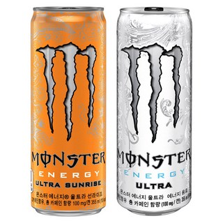 몬스터 에너지 355ml 선라이즈 10캔+울트라 10캔, 울트라 10캔+시트라 10캔