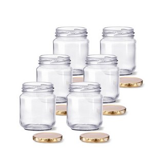 미르코리아 유리병 일자형 150 골드캡, 120ml, 6개