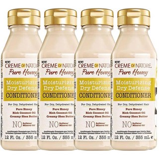 크렘오브네이처 퓨어 허니 코코넛오일 시어버터 모이스처라이징 컨디셔너, 4개, 355ml