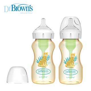 닥터브라운 옵션스플러스 데코젖병 PPSU 신생아 배앓이방지 수량선택(2P) 1개, 치타2p, 2단계