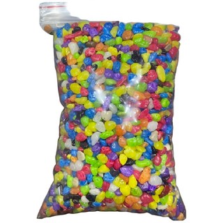 萬花叢 多肉鋪面彩色石頭 1公斤裝 (兩種規格) 多肉植物裝飾 盆栽裝飾, 1個, 1kg