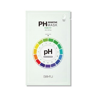 SAM'U pH 敏感肌毛孔調理面膜，收縮毛孔，舒緩保濕，絲滑面膜材質, 1組, 1入