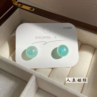 珍珠耳釘女定製白色大珍珠氣質銀針耳飾珍珠百搭耳環高級感