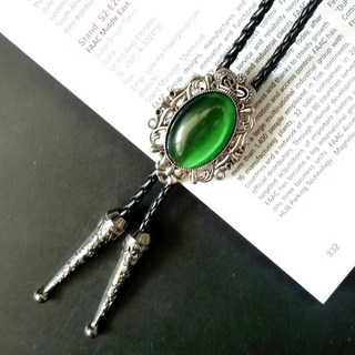 台東出貨 動漫cosplay領帶領飾 文豪野犬太宰治cos領繩 進擊的巨人利威爾cos胸鏈項鍊 復古精美時尚領結, 綠色款式一, 1個