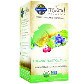 Garden of Life mykind 植物鈣純素錠, 180顆, 1個, 180錠