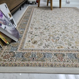 해비카페트 플로랄 셔닐 거실 러그 사계절 먼지없는 단모 카페트 물세탁 소형 대형