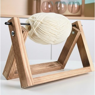 벨노아 엉킴 없는 원목 뜨개실 얀홀더 뜨개질 실 거치대, 1개, 우드
