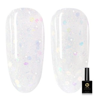 ByFunMe 八方米 璀璨金銀亮片彩色甲油膠, A33-01, 1個, 15ml