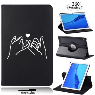 웨이크업 기능이 있는 360 회전 커버 태블릿 케이스 스타일러스 화웨이 MediaPad T5 10 10.1 인치 T3 9, 01 MediaPad T3 10 9.6, 10 7.little finger prom