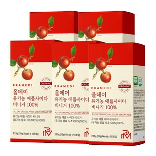 프라메디 올데이 유기농 애플사이다비니거 100% 초산 5% 애사비 스틱, 5개, 225g