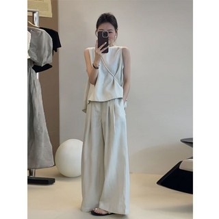 2025年夏季新款搭配一整套韓系高級感氣質時髦減齡穿搭兩件套裝女