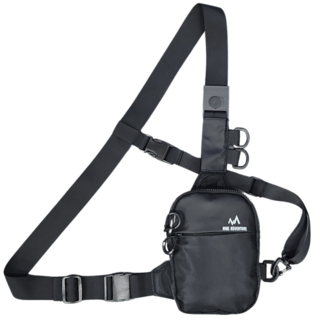 와이즈비 자석클립 미니 슬링백 배달, 블랙