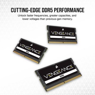 CORSAIR DDR5-4800MHz 노트북 PC용 메모리 VENGEANCE 32GB [16GB×2장] SO-DIMM CMSX32GX5M2A4800C40 (PC5-