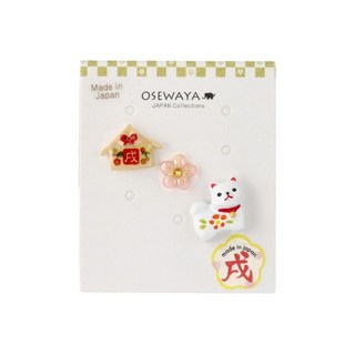 OSEWAYA 動物生肖耳環3入組 - 可愛造型耳環，展現個人風格