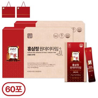 1+1특가 홍삼정 6년근 프리미엄 홍삼 스틱 + 쇼핑백 포함, 2개, 300ml