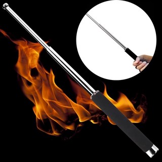 호신용삼단봉 접이식 쇠막대 경찰봉 쇠빠따 삼단막대기 강철스틱, 1개
