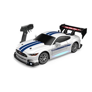 漂移遥控車 GTR漂移 超強續航 四驅驅動 男孩玩具 充电玩具汽車 賽道漂移 玩具跑車 交換禮物, 1個, 比列【1：24】野馬-白色,單電池【18-22分鐘左右】, 白色