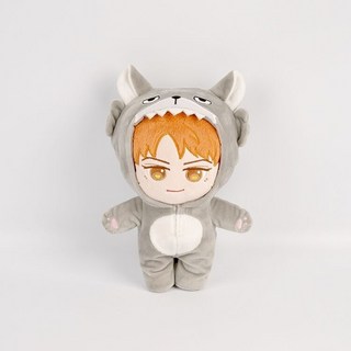 EXO玩偶嘟暻秀吳世勛樸燦烈公仔，Q版可愛造型，粉絲必備收藏, 1個, 吳世勳SEHUN娃娃加灰狼套裝