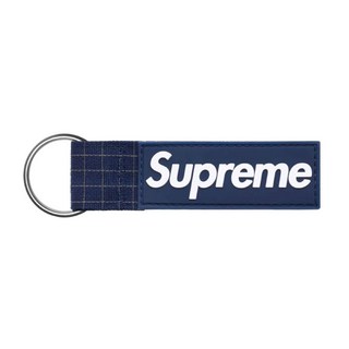 슈프림 남성용 박스 로고 립스탑 열쇠고리, 네이비, 1개