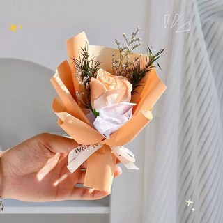 奇趣生活 迷你花束 香檳玫瑰 情人節口袋花束 伴手禮教師節禮物 婚禮小物