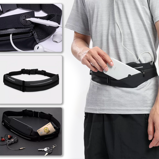 고탄력 힙색 러닝벨트, 블랙, 1개, 블랙