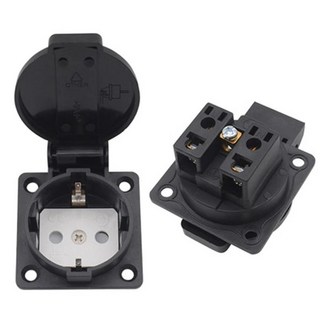 접지 산업 조립 배선 플러그 독일 러시아 전원 케이블 커넥터 여성 남성 EU 슈코 소켓 유럽 16A, German EU Type_16A Socket E013, 1개