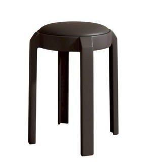 軟包疊加收納 47cm 高 簡約設計, 升級軟墊加粗圓凳【黑色】, 1件