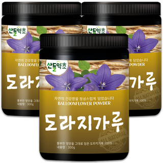 산들약초 국내산 도라지 가루 분말 파우더 300g, 3개