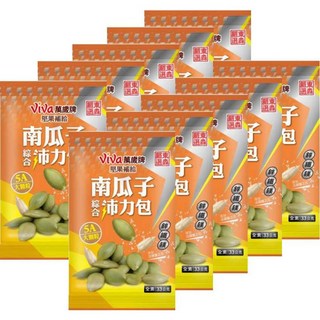 東森嚴選 萬歲牌 堅果補給南瓜子綜合沛力包 南瓜子 獨享包 堅果 鋅 鎂 鐵, 33g, 10個