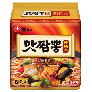 韓國農心多口味湯麵組 (魷魚海鮮 辣味炒碼 辛拉麵香辣雞肉 馬鈴薯麵 醡醬風味) 多種選擇一次滿足, 1個, 炒碼麵 4包入