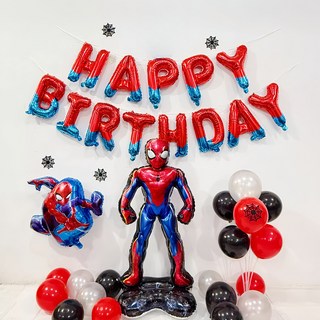 스탠드 스파이더맨 생일 파티 세트 이니셜 은박 풍선 새로운 스타일 마블 영화 캐릭터 촬영 코스프레, 혼합 색상