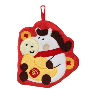 新年造型擦手巾 - 財神有魚, 招財馬馬, 1個