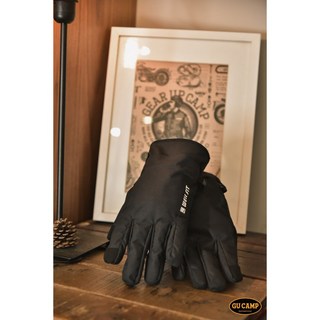 GU CAMP 威飛客 輕量觸控防水保暖手套 斜紋黑, L