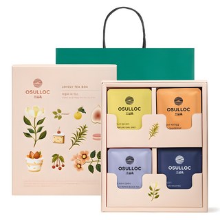 오설록 러블리 티 박스 선물세트, 얼그레이 3p + 제주영귤 3p + 블랙티 3p + 달빛걷기 3p, 1세트