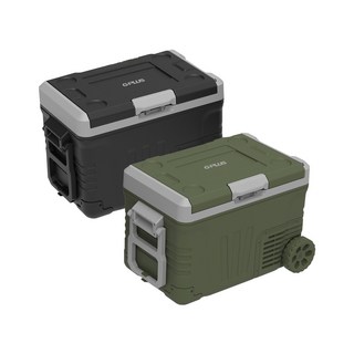 【露營中毒本鋪】行動冰箱 G-Plus 露營冰箱 車載冰箱 車用冰箱 雙槽溫控冰箱 戶外冰箱 露營 原廠保固 35L, 迷霧黑