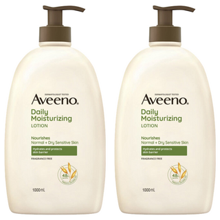 Aveeno 艾惟諾燕麥保濕乳 溫和滋潤乾燥敏感肌 長效保濕鎖水 全家適用, 2瓶, 1L