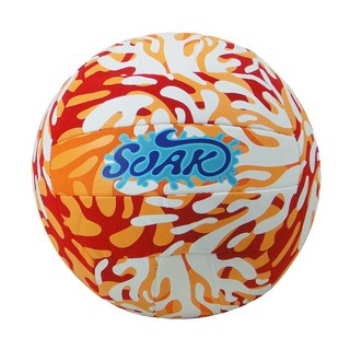 SOAK 珊瑚圖案排球 柔軟耐磨 室內外通用 標準比賽尺寸, 1個, 紅色
