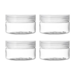 닥터보틀 대용량 원형 소분 용기 크림 공병, 4개, 투명 100g