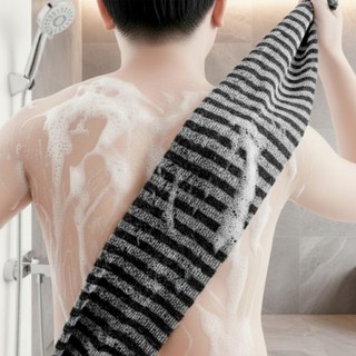 원앤모어 강력 각질제거 와이드 샤워타올 때수건 때타올, 시크 블랙, 1개, 1개입