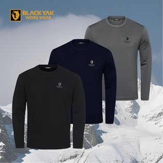 블랙야크 S-보온기모라운드티셔츠 무지 티셔츠 겨울 기능성 보온 등산 회사 단체 근무복