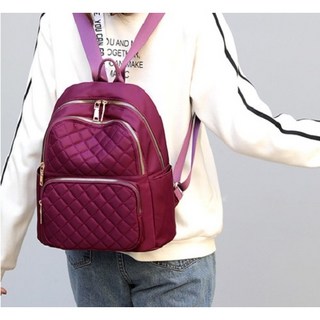 輕便休閒出行女生後背包】牛津布小後背包，防水耐磨，韓版時尚, 209-紫色
