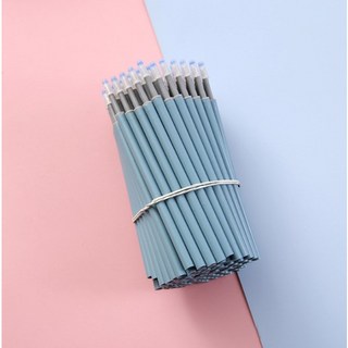 莫蘭迪色中性筆 中性按動筆 0.5mm簽字筆 黑筆 紅筆 藍筆 原子筆, 1個, 莫蘭迪色【藍色桿】1支-黑筆芯