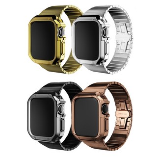 Apple Watch 三珠不鏽鋼金屬錶帶 9 8 7 SE 6 5 4代 40 41 44 45 49 mm, 黑,42/44/45/46/49mm, 1個