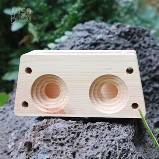공방 원목 무전원 캠핑 우드 스피커 스마트폰 거치대 무전력 2구 원목 스피커, 본상품