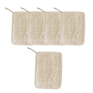 리빙메이드 천연수세미 루파 3겹 사각 제로웨이스트 8*11cm, 1개, 5개입