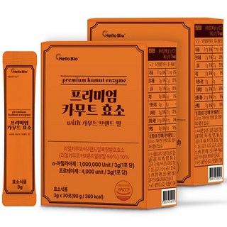 프리미엄 카무트 효소 with 카무트 브랜드 밀 100% HACCP 식약청인증 곡물효소 발효효소, 2개, 90g